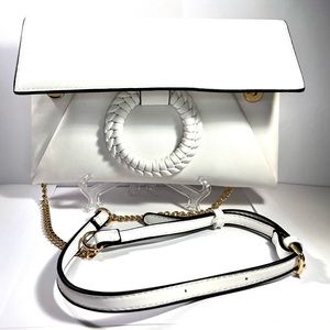 Urban Expression White "Leather" Clutch/Crossbody